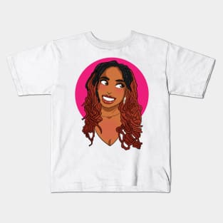 All Smiles Radiant Black Woman Kids T-Shirt